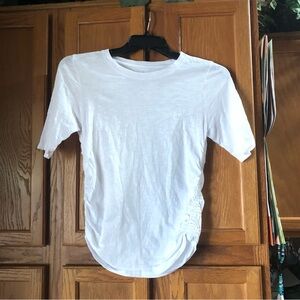 Elliott Lauren Elbow Sleeve Rouched Sides T-Shirt Heather - XS